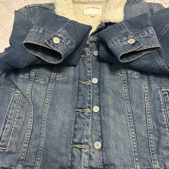 : LUCKY & BRAND Women’s L Warm Lined Denim Jacket - Picture 6 of 10